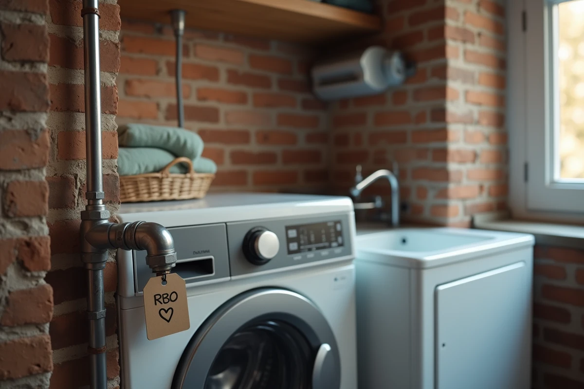 Système de plomberie utilisant l'eau de pluie pour alimenter un lave-linge domestique